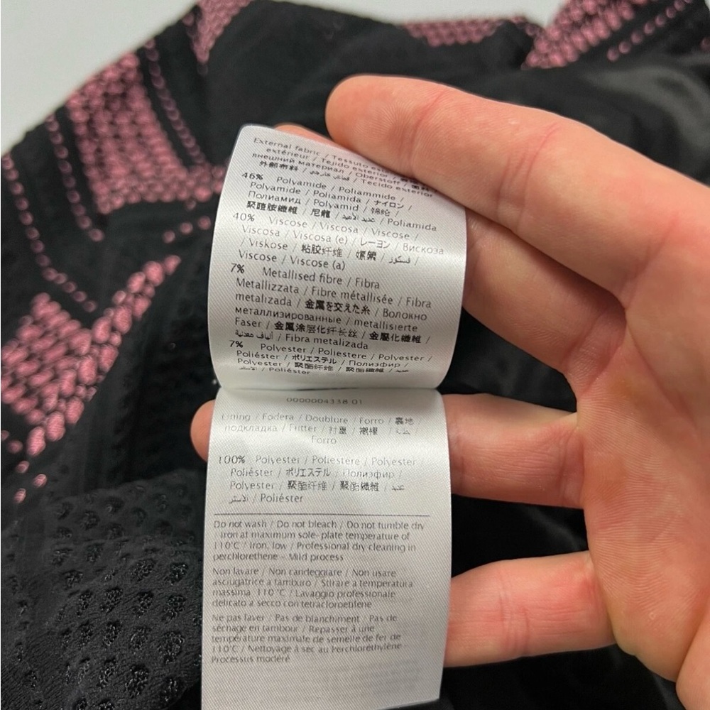 👗👗Valentino by Missoni Elegant Black and Pink Striped Dress Size 40 (US M, 8) - Picture 15 of 16